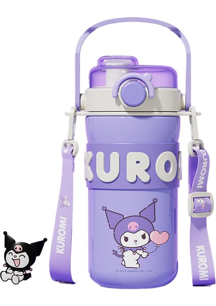 Ka Sanrio Kuromi Çocukların Çift Içki Kupası Strap ile Insulatlı (Yurt Dışından)