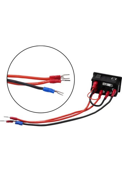 3D Yazıcı Aksesuarları Güç Anahtarı Soket Modülü 220V/110V 10A (Yurt Dışından)