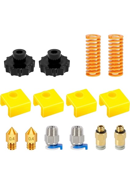 Ender 3 ve Cr-10 Serisi Için Pirinç Nozul Somunu Yaylı Silikon Kovan (Yurt Dışından)