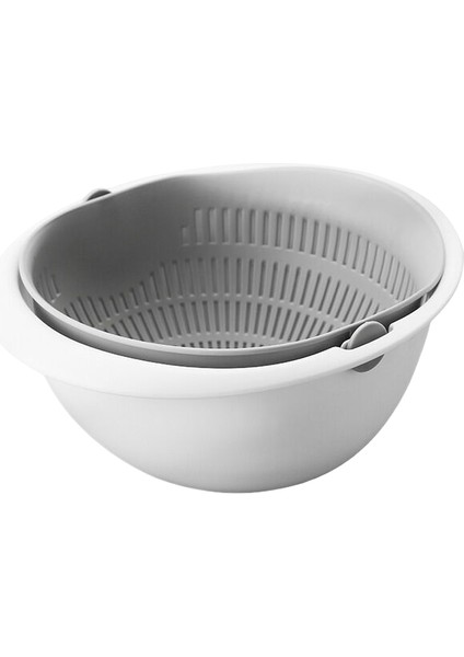 Ka Çift Katlı Sebze Yıkama Basketi, Drainaj Basketi, Dönüştürebilir Plastik Meyve Basini, Mutfak Pirinç Yıkama, Sebze Yıkama, Su Filtrasyon Basketi (Yurt Dışından)