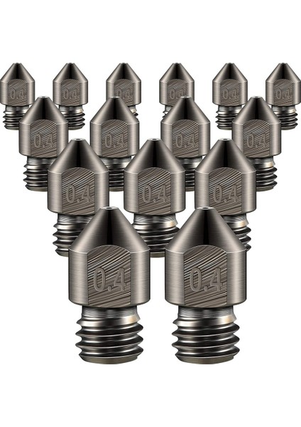 15 Adet 3D Yazıcı Ekstruder Nozulu Mk8 Ender 3 Için Tüm Metal Sıcak Uç (Yurt Dışından)