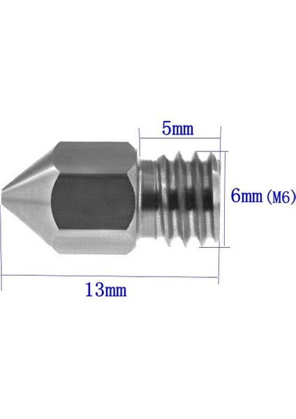 3D Yazıcı Nozul Seti Ender 3 Nozul Mk8 Sertleştirilmiş Çelik Paslanmaz, B (Yurt Dışından)