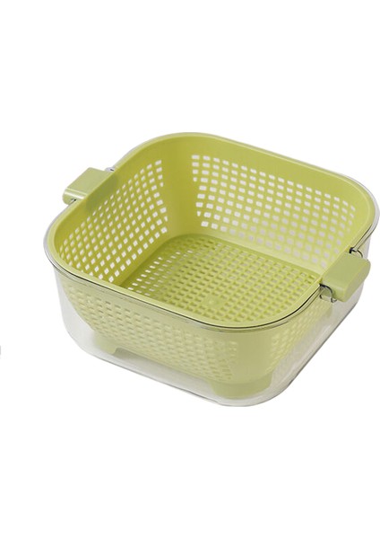 Ka Mutfak Çift Katı Sürükleme Basketi, Sebze Yıkama Basketi, Evin Kalın Açık Sürükleme Basketi, Çok Çalışan Büyük Kapasitet Meyveli ve Sebze Basini (Yurt Dışından)