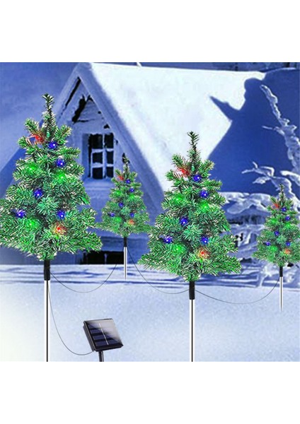 4-Pack Güneş Küçük Noel Ağacı Işıkları Fener Mini Noel Ağacı Dış Yol Sundurma Yard Süslemeleri Için Işıkları ile (Yurt Dışından) indirimleri
