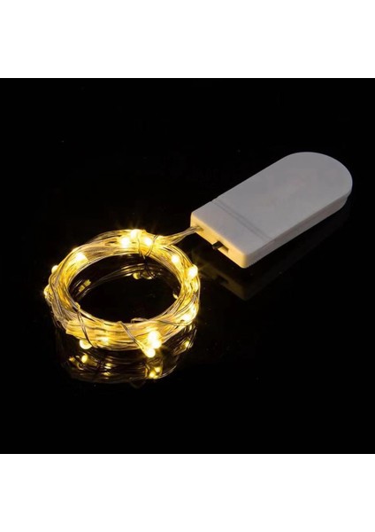 LED Düğme Işık Dize Düğmesi Pil Kutusu Peri Işıkları Esnek Gümüş Telli Su Geçirmez Mini Ateşböceği Dize Işıkları (Yurt Dışından) fırsatları