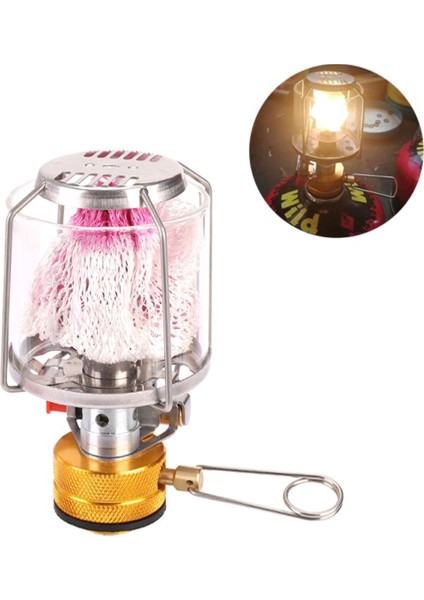 Mini Gaz Lambası Açık Kamp Feneri Çadır Lambası El Feneri Asılı Mini Kamp Taşınabilir Cam Lamba Kamp Ekipmanları (Yurt Dışından)