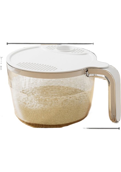 Ka Rice Washing Basin, Rice Sieve With Fine Pores, No Leakage Of Rice, Kitap And Household Food Grade Vegetable Washing Basin, Drain Basket (Yurt Dışından)
