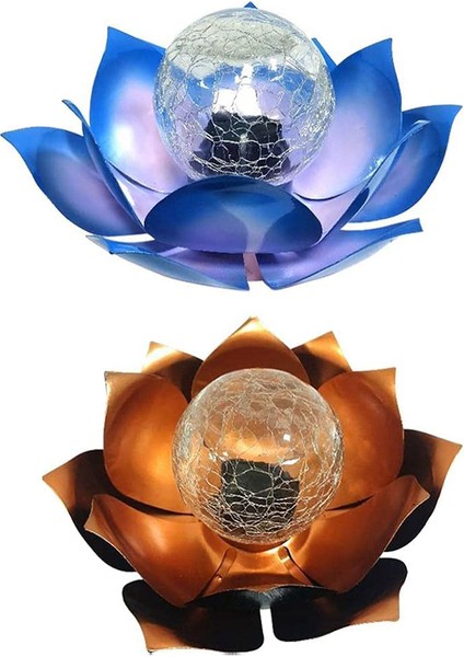 2 Adet Güneş Çiçek Işıkları, 2 Adet Lotus Güneş Işığı, Su Geçirmez Bahçe Yard Lotus Lambaları Süs Bahçe Için Mavi (Yurt Dışından) modelleri