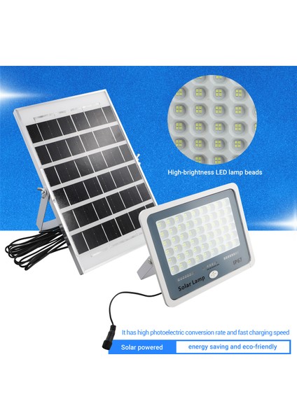 216 LED Güneş Enerjili Lamba Açık Hava Avlu Aydınlatması Indüksiyon Sokak Lambası Su Geçirmez Projektör Ultra Parlaklık Yüksek Güç (Yurt Dışından)