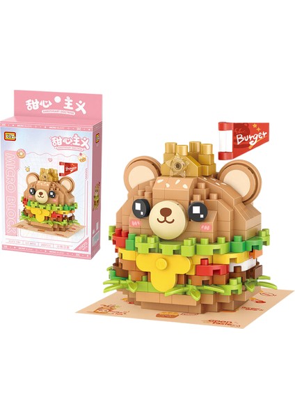 Loz Mini Bear Burger Çocuk Oyuncak Yapım Seti 260 Parça (Yurt Dışından)
