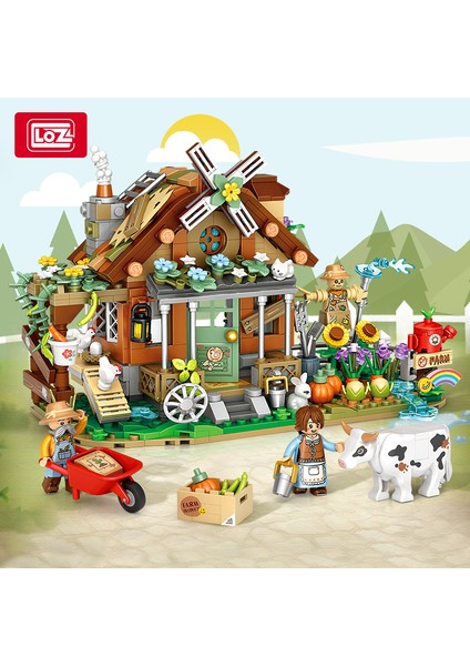 Loz Çiftlik Evi Oyuncak Yapma Seti Çocuk Yapı Oyuncak Hediye 899 Parça (Yurt Dışından)