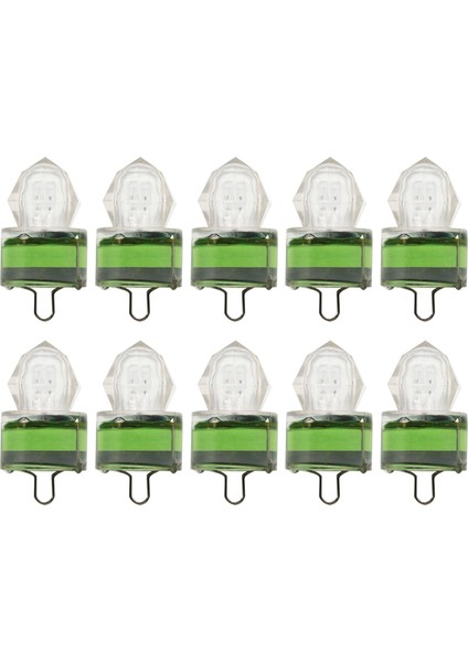 10 Adet Mini LED Su Geçirmez Balıkçılık Yemi Işığı Kalamar Balıkçılık Yemleri Yem Derin Damla Sualtı Balık Yemi Lambası, Yeşil (Yurt Dışından)