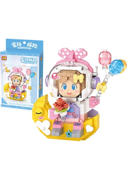 Loz Mini Astronot Kız Çocuk Oyuncak Yapım Seti 410 Parça (Yurt Dışından)