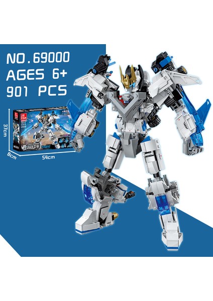 Jıestar Kombine Robot Modeli Çocuk Yapı Oyuncakları Model Yapım Seti 901 Parça (Yurt Dışından)