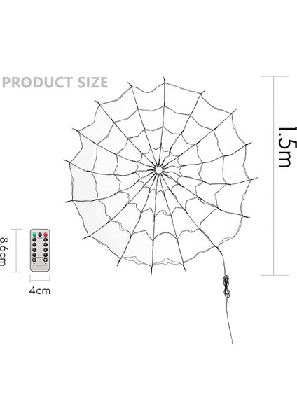 Cadılar Bayramı Süslemeleri Işık 5ft Örümcek Ağı Işıkları, 70 LED 8 Mod Su Geçirmez Mor Işık (Yurt Dışından) fiyatları