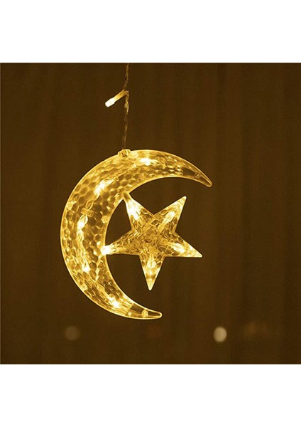 12 Yıldız Ay Işığı Dizisi 2.5m Açık Hava Su Geçirmez Yatak Odası Ev Partisi Düğün Dekorasyonu Atmosfer Perde Işığı Ab Fişi (Yurt Dışından) modelleri