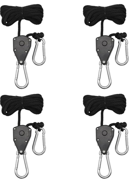 4 Paket 1/8 Inç Ayarlanabilir Ağır Hizmet Tipi Halat Askı Cırcır Büyütme Aydınlatma Armatürleri, Güçlendirilmiş Metal Iç Dişliler (Yurt Dışından)