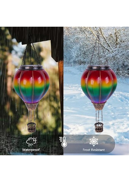 Sıcak Hava Balonu Güneş Fener Işıkları Bahçe Avlu Veranda Veranda Dekoru Için Açık Hava Asılı Güneş Feneri (Yurt Dışından) modelleri