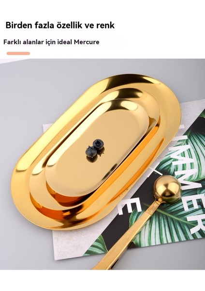 Iskandinav Ins Oval Tepsi Paslanmaz Çelik Aperatif Tepsi (Yurt Dışından) indirimleri