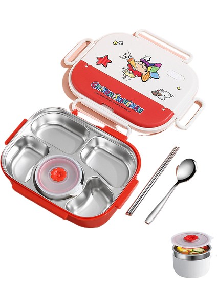 316 Paslanmaz Çelik Yalıtımlı Öğle Yemeği Kutusu Crayon Shin-Yeni Öğrenci Özel Izgara Öğle Yemeği Kutusu (Yurt Dışından)