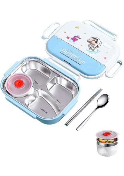 316 Paslanmaz Çelik Yalıtımlı Öğle Yemeği Kutusu Crayon Shin-Yeni Öğrenci Özel Izgara Öğle Yemeği Kutusu (Yurt Dışından)