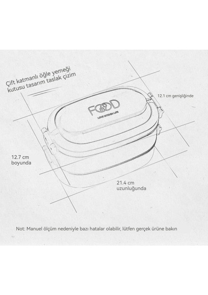 Ev Taşınabilir Mikrodalga Isıtmalı Öğrenci Çift Katlı Öğle Yemeği Kutusu (Yurt Dışından) indirimleri