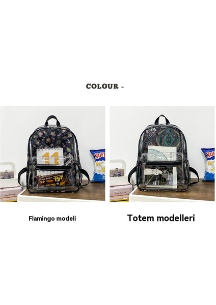 Pvc Öğrenci Moda Takım Şeffaf Sırt Çantası (Yurt Dışından)