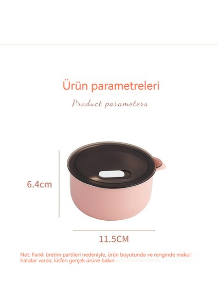 316 Paslanmaz Çelik Kase 500ML Ev Çorbası Pirinç Kase Kapaklı Çorba Kase (Yurt Dışından)
