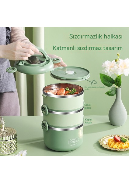 304 Paslanmaz Çelik Çift Katlı Ofis Çalışanı Taşınabilir No Tencere Çok Katmanlı Öğle Yemeği Kutusu (Yurt Dışından) fiyatları