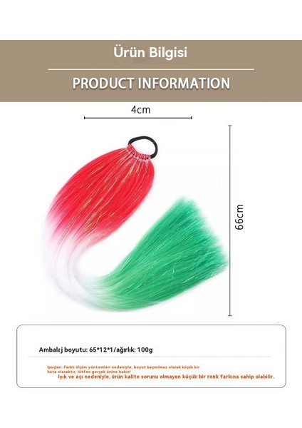 9 Adet Renkli Lazer Ipek Sıcak Kız Peruk 65 cm Uzunluğunda (Yurt Dışından) modelleri