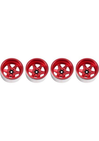 4 Adet Ofset-8.9mm Metal 1.9in Beadlock Tekerlek Jantı Derin Çanak Göbek 1/10 Rc Paletli Araba Trx4 Eksenel SCX10 90046 UTB18, Kırmızı (Yurt Dışından)
