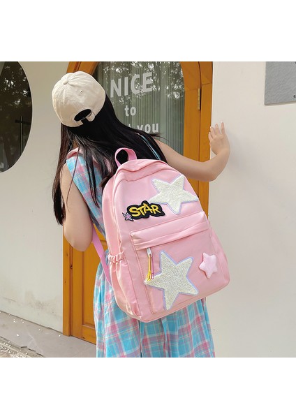Büyük Kapasiteli Moda Sevimli Yıldız Sırt Çantası (Yurt Dışından) fırsatları