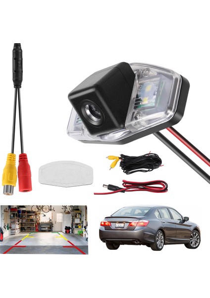 Honda Accord Civic Ek Fd Pilot Fit Jazz Acura Tsx 1998-2013 Için Otomatik Araba Arka Görüş Geri Vites Kamerası Geri Park Kamerası (Yurt Dışından) modelleri