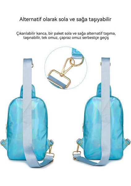 Kadın Renkli Gökkuşağı Dikişli Çapraz Omuz Omuz Göğüs Çantası (Yurt Dışından) fırsatları