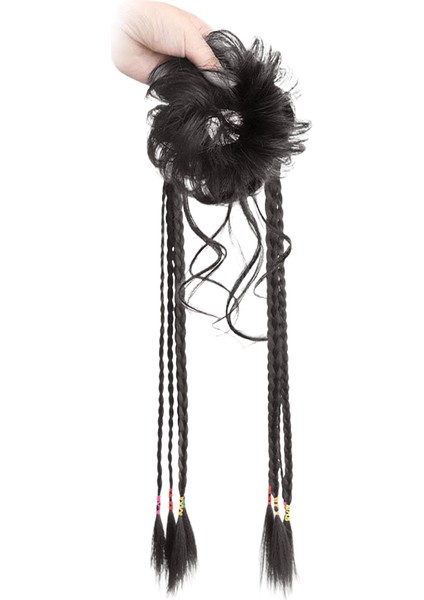 Bayanlar 58CM Yaz Serin ve Kabarık Doğal Çiçek Peruk Örgü (Yurt Dışından)