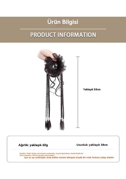 Bayanlar 58CM Yaz Serin ve Kabarık Doğal Çiçek Peruk Örgü (Yurt Dışından) fırsatları