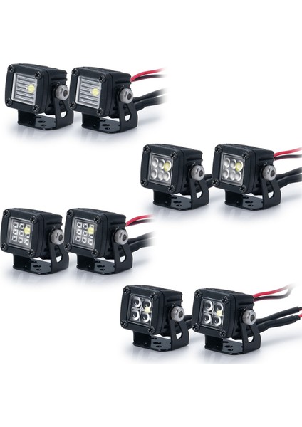 Modifiye Farlar Spot Işıkları Araba Üst Işıkları Tampon Işıkları Axıal SCX10 Jeep Traxxas Trx4 Trx6 1/10 Rc Paletli Araba, B (Yurt Dışından)