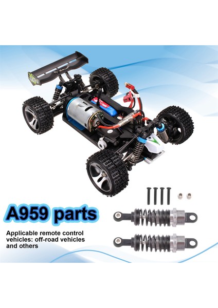 2 Adet Yağ Ayarlanabilir 65MM Amortisör Sönümleyici Rc Araba Için 1/18 Wltoys A959 A969 A979 K929 Hpi Hsp Traxxas Losi Tamiya, Titanyum (Yurt Dışından)