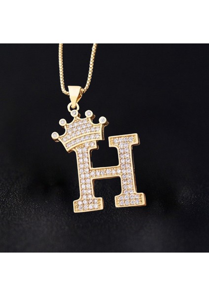 Taç Ingilizce Harf Kolye Kolye Ucu (Yurt Dışından)