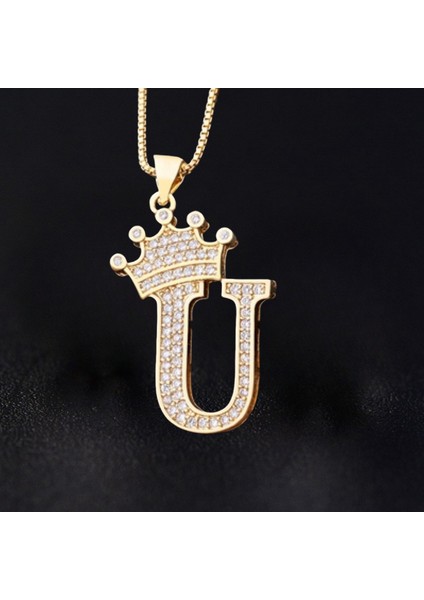 Taç Ingilizce Harf Kolye Kolye Ucu (Yurt Dışından)