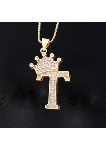 Taç Ingilizce Harf Kolye Kolye Ucu (Yurt Dışından)