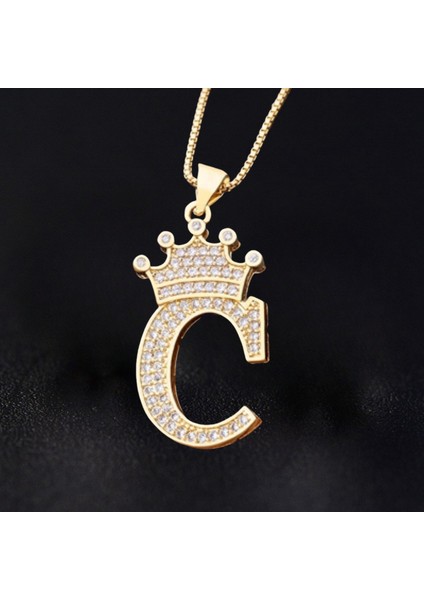 Taç Ingilizce Harf Kolye Kolye Ucu (Yurt Dışından)