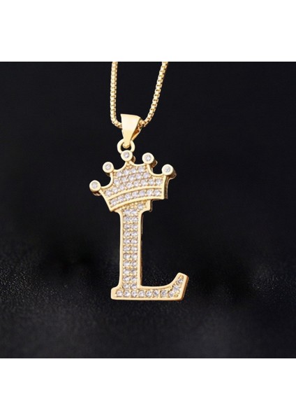 Taç Ingilizce Harf Kolye Kolye Ucu (Yurt Dışından)