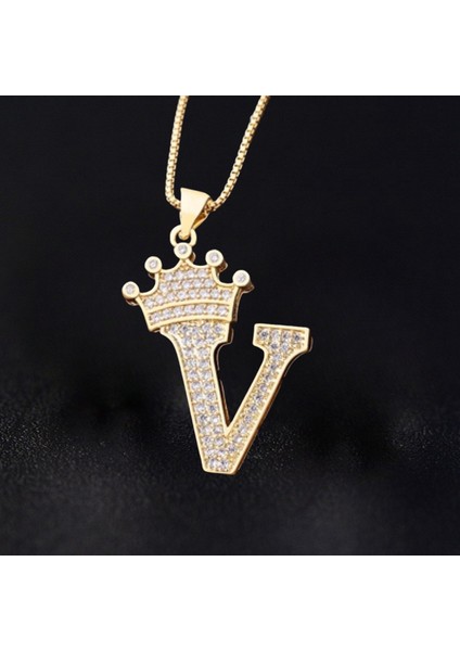 Taç Ingilizce Harf Kolye Kolye Ucu (Yurt Dışından)