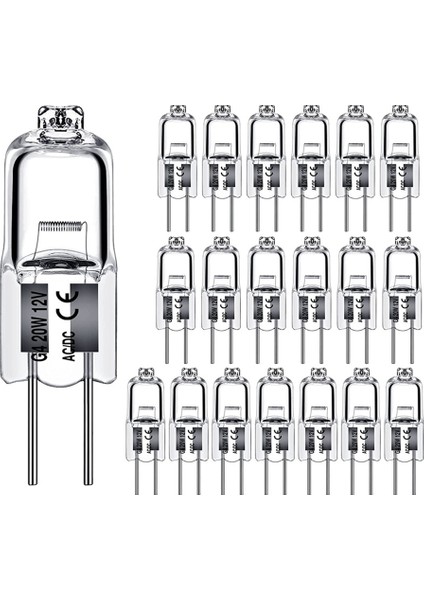 40 Adet G4 12V 20W Halojen Lamba G4 12V Ampul Takılı Boncuk Kristal Lamba Halojen Ampul 20W 12V Halojen Ampuller (Yurt Dışından)