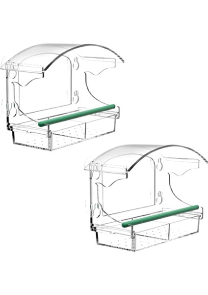Kuş Yemliği Akrilik Şeffaf Pencere Kuş Yemliği Tepsisi Kuş Evi Evcil Hayvan Yemliği Vakumlu Kurulum Ev Tipi Yemlik (Yurt Dışından)