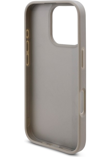 Apple iPhone 16 Pro Max Kılıf Guess Orjinal Lisanslı Üçgen Logolu Taşlı Kapak Gümüş indirimleri