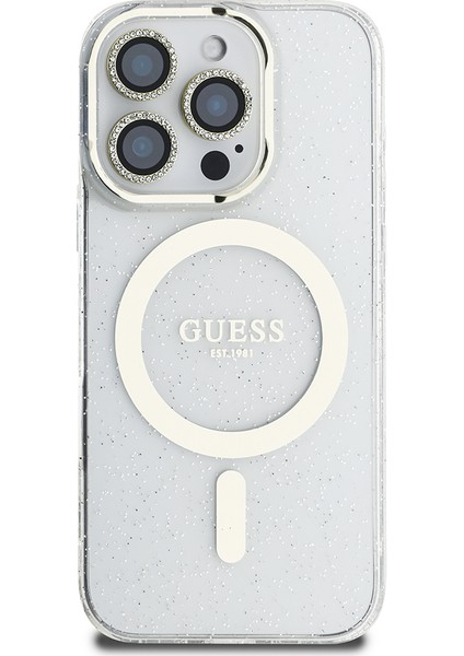 Apple iPhone 16 Pro Max Guess Lisanslı 3'lü Aksesuar Seti Iml Simli Kılıf Ekran ve Lens Koruyucu Şeffaf fiyatları