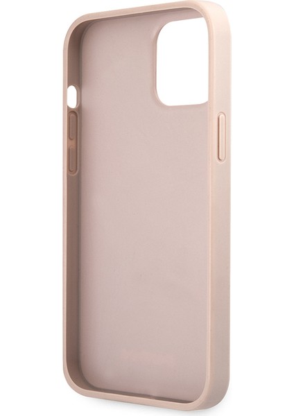 Apple iPhone 12 Pro Max Kılıf Guess Orjinal Lisanslı Pu Deri Büyük Metal Logo Dizaynlı Kapak Pembe indirimleri