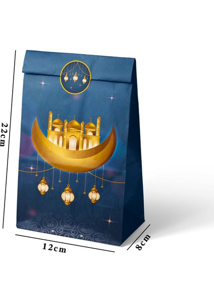 Ay Festivali Festival Ambalaj Kağıt Torbaları Kraft Kağıt Hediye Torbaları Dört Renk 12 (Yurt Dışından)
